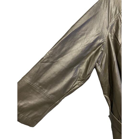 Hypo Active Jacket Collared Belt Metallic Chartreuse Size Large Waist Length - Picture 5 of 9